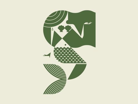 Ideal Logo, Mermaid Illustration, Soyut Sanat Tabloları, Arte Inspo, Mermaid Art, Minimalist Logo Design, Design Graphique, 로고 디자인, Minimalist Logo