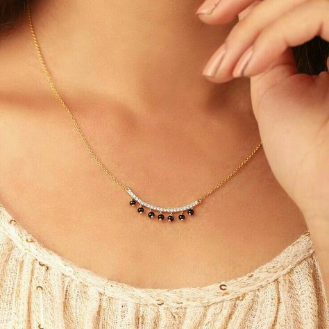 Gold Diamond Mangalsutra, Mangalsutra Bracelet, Mangalsutra Chain, Black Beads Mangalsutra, Black Beads Mangalsutra Design, Diamond Mangalsutra, Modern Gold Jewelry, Gold Mangalsutra Designs, Gold Necklace Indian Bridal Jewelry