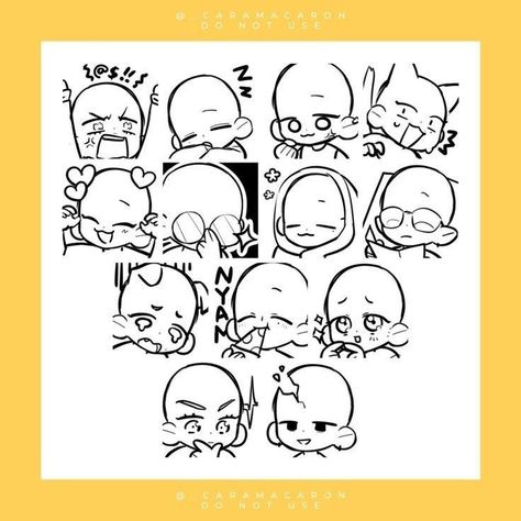 Dynamic Chibi Poses, Chibi Emotes Base, Chibi Reference Pose, Emotes Twitch Base, Twitch Emotes Base, Cute Drawings Sketches, Twitch Emote Ideas, Emote Base, Ych Chibi