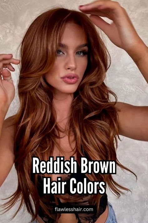 Vivid Cowboy Copper Hair Reddish Brown Hair Color, Copper Brown Hair, Hair Colour For Green Eyes, Amber Hair, Reddish Brown Hair, Red Brown Hair, Dye Ideas, Hair Color Auburn, Auburn Hair