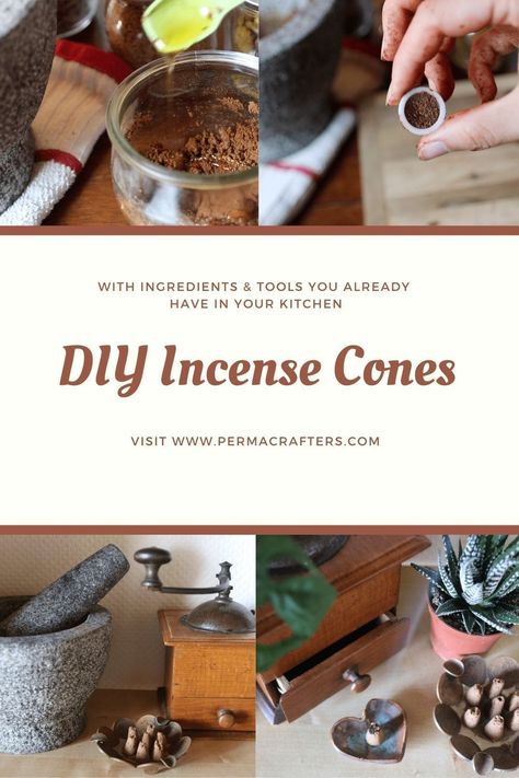 DIY your own incense cones with an easy recipe made with common spices such as cinnamon, nutmeg and cloves. #diyincense Diy Incense Cones, Ouat Neverland, How To Make Incense, Homemade Incense, Make Incense, Apothecary Recipes, Making Incense, Diy Incense, Smudge Bundles