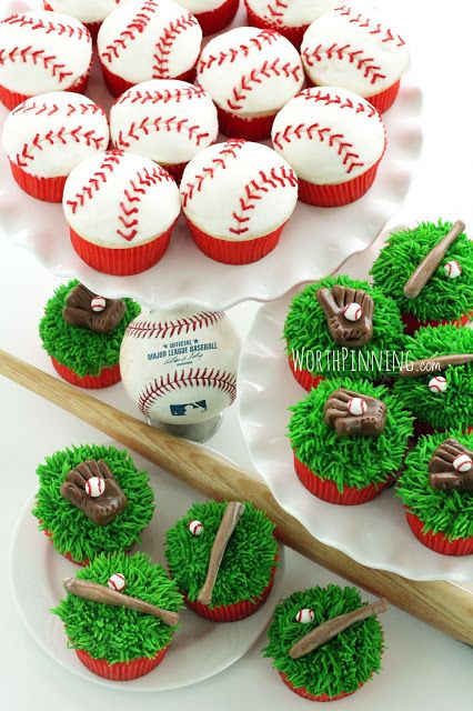 Baseball Desserts, Baseball Decorations, Baseball Cupcakes, Baseball Theme Party, Little League Baseball, Baseball Birthday Party, Baseball Party, Baseball Theme, Baseball Birthday