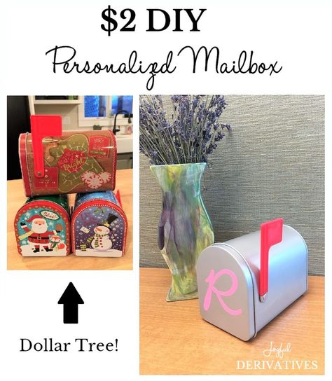 DIY Mailbox | Dollar Tree Craft | Personalized Craft Paint Chip Bookmarks, Mailbox Diy, Personalized Mailbox, Diy Mailbox, Table Setting Inspiration, Tree Craft, Paint Chip, Diy Bookmarks, Diy Renovation