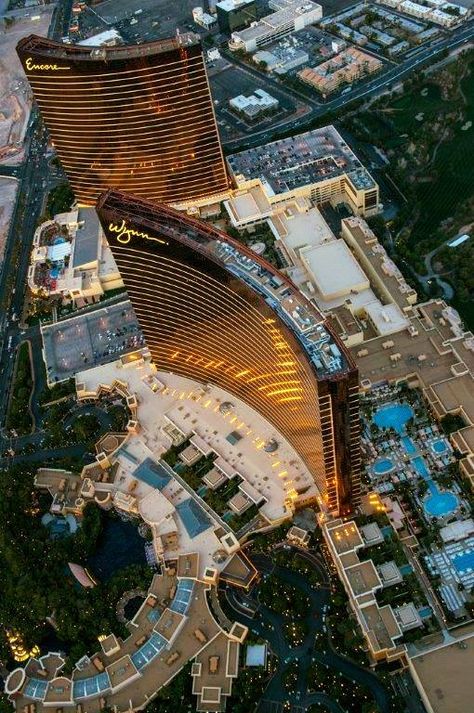 Wynn and Encore from seen from a helicopter above, Las Vegas, Nevada Las Vegas Mansions, Wynn Hotel Las Vegas, Encore Las Vegas, Vegas Hotels, Las Vegas Hotel, Nevada Travel, Wynn Las Vegas, Vegas Hotel, Vegas Trip