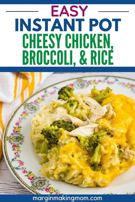 In my Instant Pot cheesy chicken broccoli and rice recipe, you can see how to make this classic casserole dish in your pressure cooker! #instantpot #chickenandrice #broccolandcheese Broccoli Rice Recipe, Recipes Broccoli, Rice Broccoli, Chicken Cooker, Recipes Rice, Cheesy Rice, Chicken Broccoli Rice Casserole, Chicken Broccoli Rice, Best Pressure Cooker