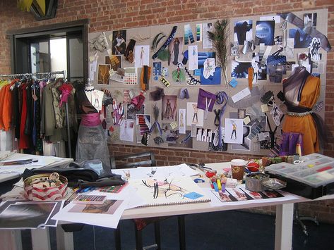 Fashion Designer's Studio by ipek_celik, via Flickr Fashion Design Studio Workspaces, Fashion Design Inspiration Board, Fashion Design Studio, Atelier Design, Design Studio Workspace, Fashion Dream Job, Fashion Designer Studio, A Fashion Designer, Studio Table