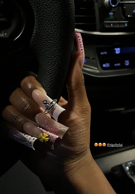 Xl Duck Nails, Long Duck Nails Acrylic, Xxl Acrylic Nails, Long Duck Nails, Duck Nails Acrylic, Nail Ideas Long, Fye Nails, Punk Nails, Duck Nails