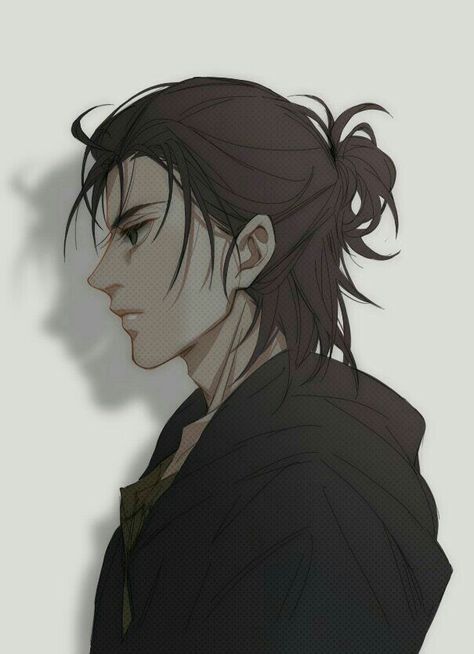 Man Ponytail, Aot Eren, Attack On Titan Aesthetic, Attack On Titan Eren, Dark Anime Guys, New Hairstyle, Attack On Titan Fanart, Attack On Titan Art, Hairstyles For Short Hair