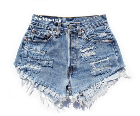 Distressed, frayed and cuffed vintage denim jean shorts by Hanmattan on Etsy • So Super Awesome is also on Facebook, Twitter and Pinterest • Jean Gown, High Waisted Ripped Shorts, Distressed High Waisted Shorts, Vintage High Waisted Shorts, Denim Shorts Style, Ripped Jeggings, Destroyed Denim Shorts, Pants Short, Ripped Jean Shorts