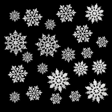 PRICES MAY VARY. Package including: 50 pieces plastic white glitter snowflakes ornaments, 1.7 inch 15 pieces, 3 inch 25 pieces, 4 inch 10 pieces Feature: these snowflake decorations are made of unbreakable plastic, will not cause hurt when fell from height, kids and pets friendly; Durable enough for long lasting use Application: the Christmas tree snowflakes are appropriate to decorate a theme birthday party or a winter wedding; Hang them from the Christmas tree, window, ceiling or doorways, use Tree Dazzler, Hanging Diy, Butterfly Ornaments, Butterfly Wall Decor, Snowflake Decorations, Winter Party, Butterfly Decorations, White Snowflake, Snowflake Ornaments