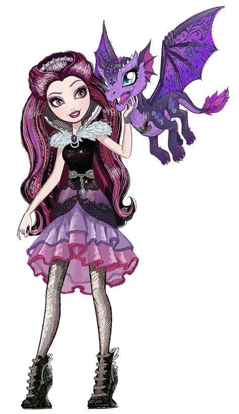 Raven Queen and her dragon. Basic Ever After High Dragon Games, Ever After High Rebels, Princesas Disney Anime, Dragon Coloring Page, Raven Queen, Monster High Art, Apple White, Baba Yaga, Dragon Games