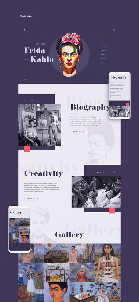 Biography Website Design, Creative Portfolio Website Design Inspiration, Museum Web Design, Portfolio Website Design Inspiration, Painter Portfolio, Portfolio Website Inspiration, Artist Portfolio Website, Painting Website, Web Design Websites