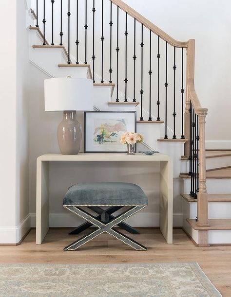 Desk under stairs