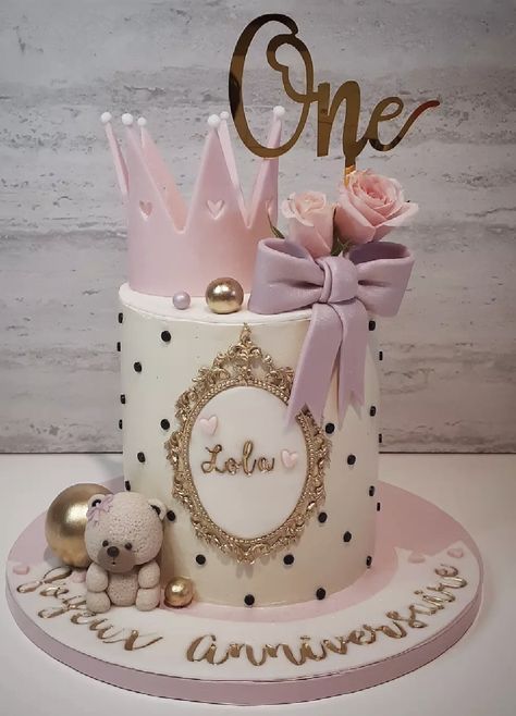 Cake For Baby Girl, Princess Theme Cake, Cake Designs For Girl, Cake Designs For Kids, Cake For Baby, 14th Birthday Cakes, Candy Theme Birthday Party, Dummy Cake, Cake Pop Decorating