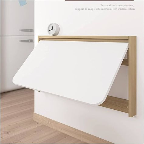 Amazon.com: Wall Mounted Floating Folding Desk Wall Mounted Fold Down Desk Wooden Hidden Table Computer Desk Small Spaces For Home Office Use, No Assembly Required ,for Home Office, Laundry Room, Study or Kitche : Home & Kitchen Computer Desk Small Space, Folding Study Table, Wall Mounted Folding Table, Fold Out Desk, Fold Out Table, Fold Down Desk, Study Table Designs, Space Saving Desk, Wall Mounted Table