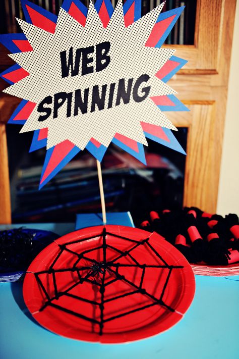 "WEB SPINNING" was a fun, indoor craft activity, in which the children wove their own spider webs using black wool and paper plates!!     The Party Wall: Spiderman Birthday Party: Part 3, Games and Activities Spidey Party, Superhero Crafts, Birthday Party Games For Kids, Paper Plate Crafts For Kids, Spiderman Birthday Party, Party Wall, Spiderman Party, Mens Birthday Party, Superhero Birthday Party