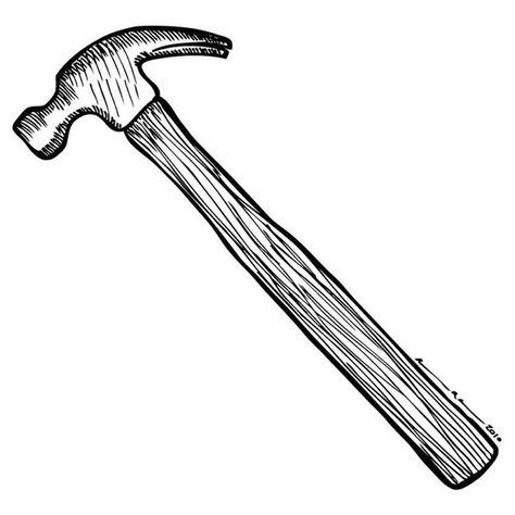 Hammer Tattoo Design, Hammer Sketch, Hammer Images, Hammer Drawing, Hammer Picture, Hammer Tattoo, Sleeve Filler, Handpoke Tattoo, Claw Hammer