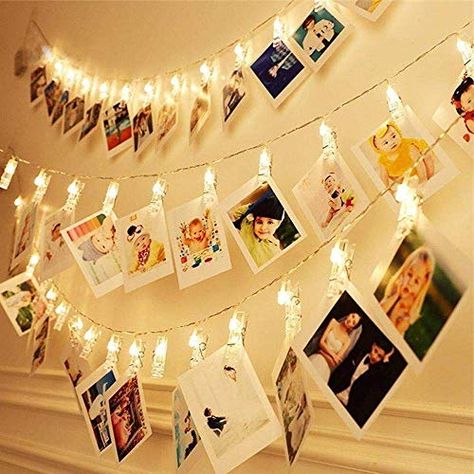 Dopheuor Photo Clip String Lights LED Fairy Clip String Lights Hanging Photo Pictures Battery Operated for Gifts Patio Christmas Bedroom Wedding Birthday Party Halloween Festival Decor (no Battery) Lighted Garland, Clip String Lights, Photo Garland, Lights Wedding Decor, Battery String Lights, Gender Reveals, Clip Lights, Indoor String Lights, Whimsical Wonderland