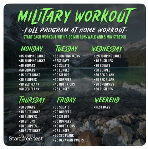 Military Muscle Workout, Special Forces Workout Training, Army Exercise Workouts, Pre Basic Training Workout, Best Warmup Before Workout, Coast Guard Workout, Army Fitness Training Workout, Cop Workout, Emt Workouts