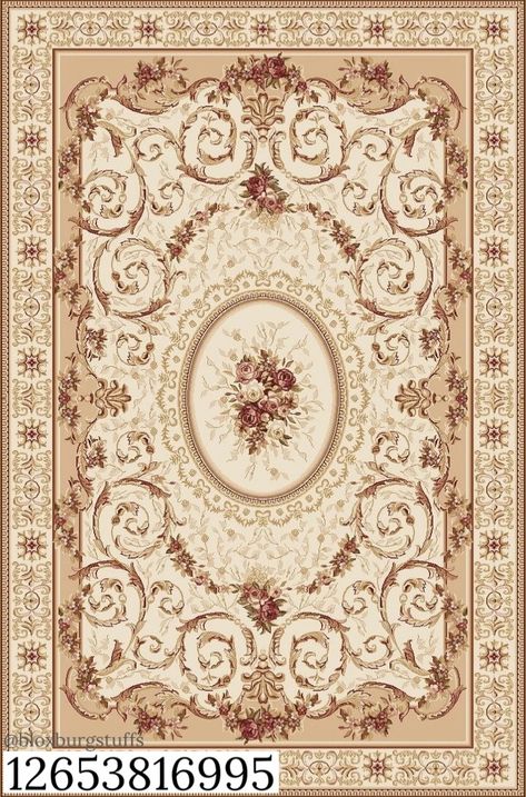 decal code Rococo Wallpaper, House Decals, Bloxburg Decals Codes Wallpaper, Dollhouse Rug, Code Wallpaper, Bloxburg Decals Codes, Dollhouse Printables, Diy Doll Miniatures, Bloxburg Decals