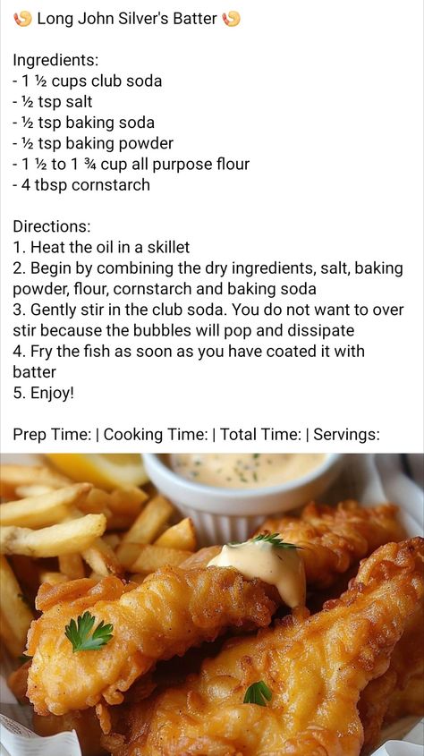 Catfish Batter Recipe Easy, Fish Fry Batter Recipe Flour, Fish And Chips Batter Recipe, Fish N Chips Batter, Air Fryer Fish And Chips Beer Batter, Beer Batter Fish And Chips Air Fryer Recipe, Fish And Chips Batter, Long John Silvers Batter, Fish Batter Recipe