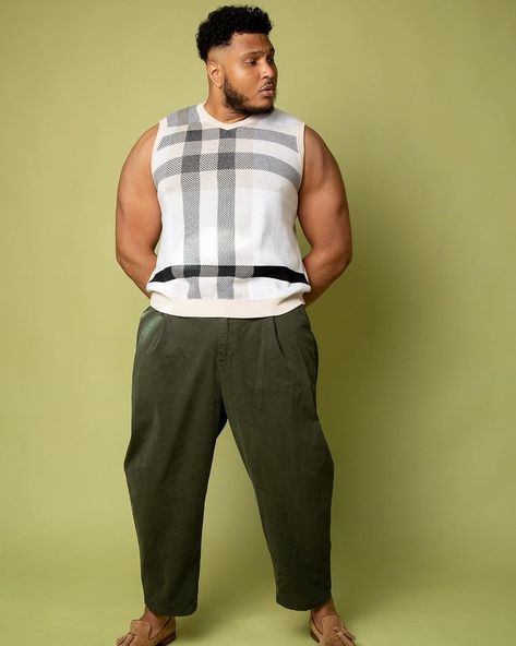 Thick Guy Fashion, Plus Size Men's Fashion, Bulky Male Body Reference, Men's Plus Size Fashion, Plus Size Black, Plus Size Drawing Reference Poses Male, Mens Plus Size Fashion Summer, Plus Size Male Outfits, Male Fashion Plus Size