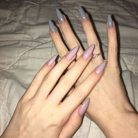 Grey Nails, Edgy Nails, Nail Swag, Dream Nails, Pretty Acrylic Nails, Nail Shapes, Best Acrylic Nails, Gorgeous Nails, Cute Acrylic Nails