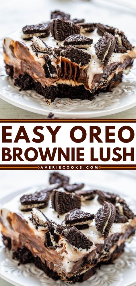 Rich Dessert Recipes, Brownies Cream Cheese, Oreo Delight, Lush Dessert, Brownie Pudding, Oreo Brownie, Oreo Desserts, Oreo Dessert Recipes, Best Brownie Recipe