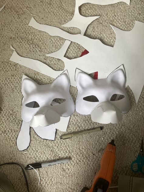 Cat Mask Ideas Therian, Wolf Mask Therian, Therian Mask Ideas Wolf, Free Therian Mask Ideas, Wolf Mask Template, Cat Mask Design, Therian Mask Ideas Cat, Therian Mask Base, Wolf Therian Mask