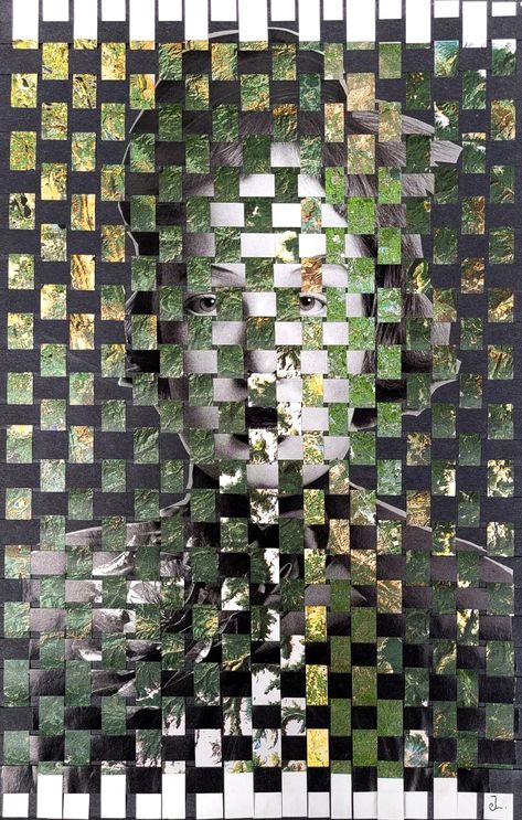 Thai Weaving, Photo Weaving Photography, Photo Weaving, Scrap Art, Weaving Photography, Fragments Art Textiles Gcse, Woven Paper Art, Woven Photographs, Weaved Photographs