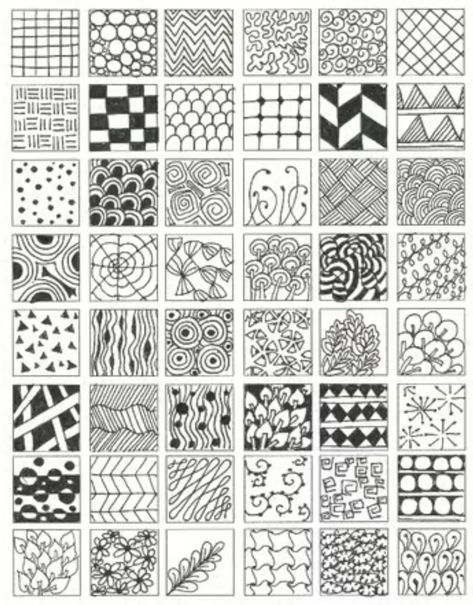 Lines And Dots Design Patterns, Design Patterns Drawing, Doodle Filling Patterns, Art Doodle Ideas, Zentangle Patterns Worksheet, Repetitive Doodle Pattern, Quib Zentangle Pattern, Abstract Design Pattern, Repetition Art