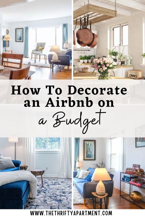 Learn how to decorate an Airbnb on a budget with stylish and affordable ideas to boost your space's appeal! #BudgetDecor #AirbnbTips #HomeDecor #AffordableStyle #AirbnbHosting Country Airbnb Ideas, How To Set Up Airbnb, Rustic Airbnb Ideas, Farmhouse Airbnb Ideas, Furnish Airbnb, Air B N B Decor, Furnishing An Airbnb, Air Bnb Cabin Ideas, Decorating An Airbnb