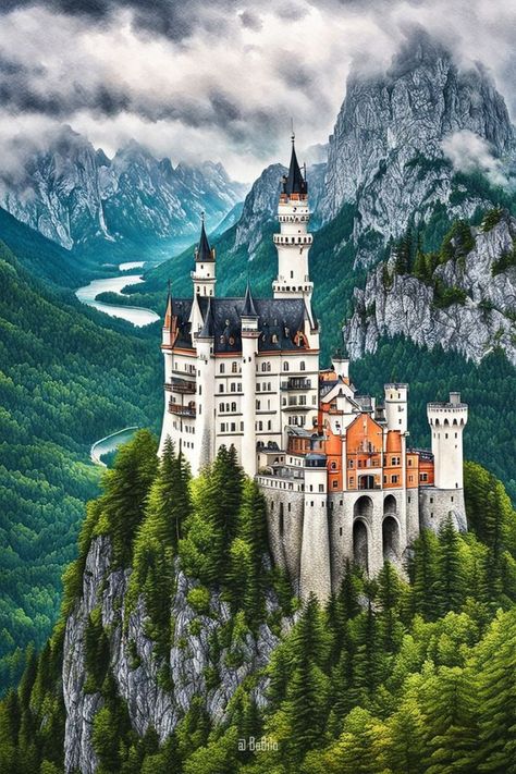 Slavic Castle, Mountain Castle, Castle Life, Castle Mountain, Castle Landscape, Real Castles, European Castles, Germany Castles, Fairytale Photography