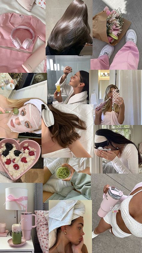 Best Skincare For Teens, Selfcare Collage, Skincare Moodboard, Selfcare Era, Skincare Motivation, Haut Routine, Skincare Selfcare, Pink Lifestyle, Clean Lifestyle