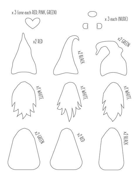 Gnome Template Free Printable, Felt Patterns Free Printables, Printable Gnome Patterns Free, Printable Gnome Patterns, Gnome Template, Gnome Stencil, Hair Colors For Fall, Felt Gnomes, Fall Pinterest