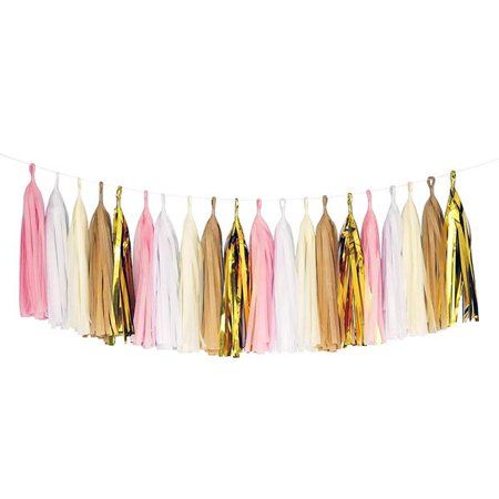 Gold Tassel Garland, Tassel Diy, Tissue Paper Tassel Garland, New Year Diy, Tissue Paper Tassel, Gold First Birthday, Anna Rose, Graduation Party Themes, Diy Party Supplies