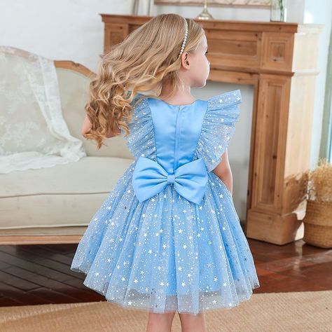 Girls Pageant Gowns, Toddler Birthday Dress, Baby Party Dress, Girl Princess Dress, Patterned Dress, Star Dress, Dresses For Teens, Everyday Dresses