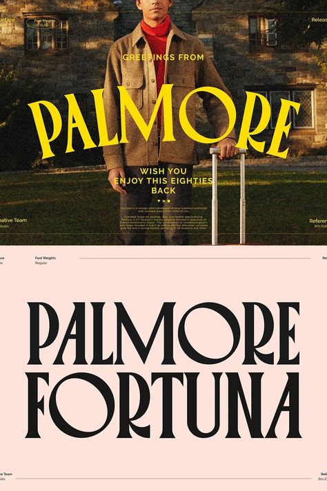 Download Palmore font for free! This modern sans serif font is perfect for your next project. Use it for logos, branding, social media, and more. #PalmoreFont #FreeFont#Fonts_To_Download #Fonts_And_Calligraphy #Condensed_Font #Fonts_Quotes Bold Logo Fonts, Palmore Font, Retro Cursive Font, Sleek Fonts, Film Font, Fonts 2024, Art Deco Type, Fonts Vintage, Font Love