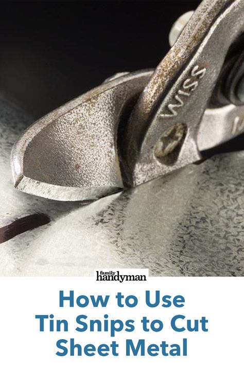 How to Use Tin Snips to Cut Sheet Metal How To Cut Metal, Sheet Metal Crafts, Stainless Steel Tile, Pressed Tin, Tin Snips, Cut Out Letters, Metal Bending, Diy Letters, Cut Out Shapes