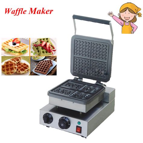 1pc 220V Electric Waffle Maker New Baker Plaid Cake Furnace Sconced Heating Machine FY-218 Waffle Machine, Belgian Waffle Maker, Homemade Waffles, Waffle Cake, Breakfast Lovers, Belgian Waffles, Waffle Iron, Waffle Maker, Non Stick Pan