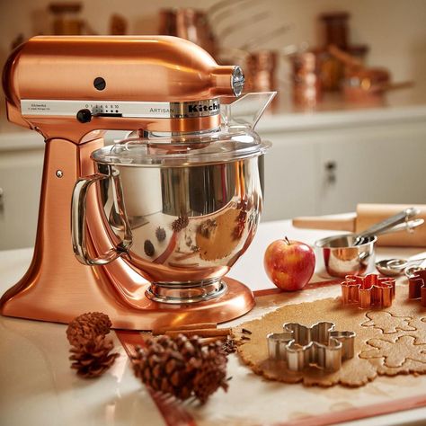 Kitchenaid Mixer Copper, Copper Cabinet Handles, Copper Home Accents, Copper Accents Kitchen, Copper Kitchenaid, Copper Kitchenaid Mixer, Copper Decor Accents, Copper Kitchen Appliances, Boston Condo