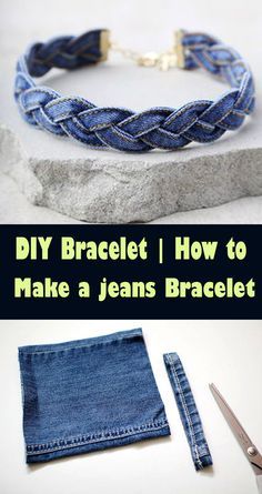 Jean Bracelets Recycled Denim, Jean Crafts Ideas Upcycle, Denim Bracelets Diy Old Jeans, Denim Pocket Crafts, Things To Make Out Of Old Jeans, Denim Jewelry Diy, Jean Recycle Ideas, Jean Bracelets, Diy Denim Bracelets