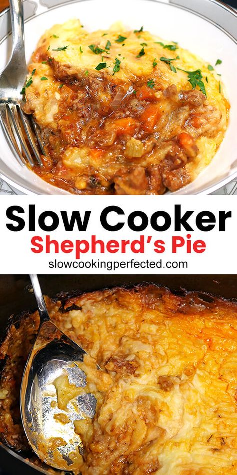 Shepard Pie Crockpot Recipes, Crockpot Shepards Pie Slow Cooker, Slow Cooker Shepards Pie, Lamb Shepherds Pie Recipe, Sheppards Pie Recipe, Multicooker Recipes, Shepherd Pie, Cottage Pie Recipe, Slow Cooker Lamb