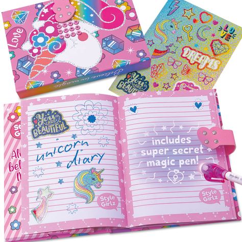 Y2k Childhood, Alive Aesthetic, Unicorn Stationery, Invisible Ink Pen, Leap Frog Toys, Kids Stationery Set, Diary For Girls, 2023 Birthday, Unicorn Notebook