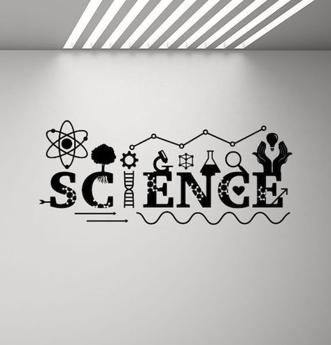 Science Wall, Science Decor, Vinyl Style, Science Teacher Gifts, Classroom Gifts, Vinyl Gifts, Sticker Mural, School Posters, Classroom Walls