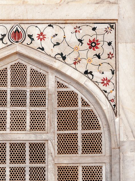 Indian tiles #inspiration #design #india India Architecture, Mughal Architecture, Islamic Patterns, Indian Patterns, Islamic Art Pattern, Indian Architecture, Marble Inlay, Islamic Design, Islamic Architecture