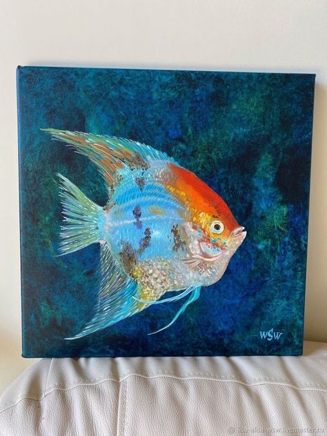 Fish Art Painting, Living Room Canvas Painting, Buddha Painting Canvas, Black Canvas Paintings, Painting Ideas For Beginners, Christmas Paintings On Canvas, Large Canvas Painting, Canvas For Beginners, Canvas Drawing