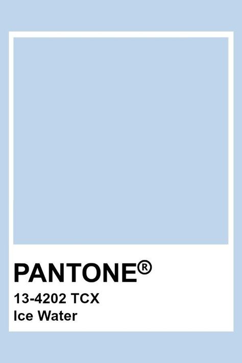 Pantone Azul, Pantone Tcx, Pantone Color Chart, Pantone Swatches, Pantone Palette, Country Aesthetic, Ice Blue Color, Pantone Colour Palettes, Ice Water