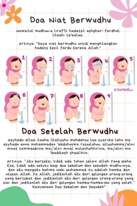 Cara Mengambil Wudhu, Tata Cara Wudhu, Muslim Parenting, Islamic Kids Activities, Inspirational Quotes Background, Kids Worksheets Preschool, Religion Quotes, Quote Islam, Pray Quotes