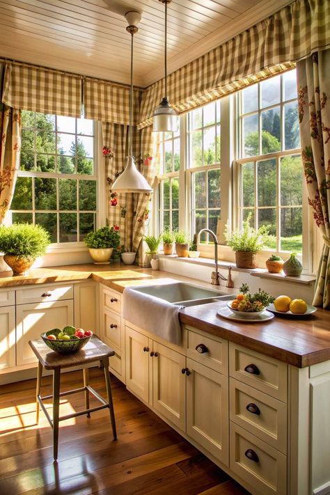 Aesthetic Sink Kitchen, Simple Country Home Decor, Vintage Farm Aesthetic, Casa Vintage, Cottage Kitchens, Dream House Interior, Cottage Kitchen, Dream House Decor, Beautiful Kitchens